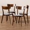 Baxton Studio Iora Light Grey Upholstered and Walnut Wood 4-Piece Dining Chair Set 168-10814 - alternate 5